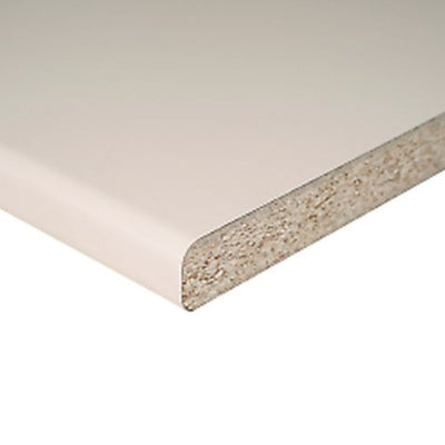 Top bordato per cucina forato verso destro in avorio 180x60x3.8 cm