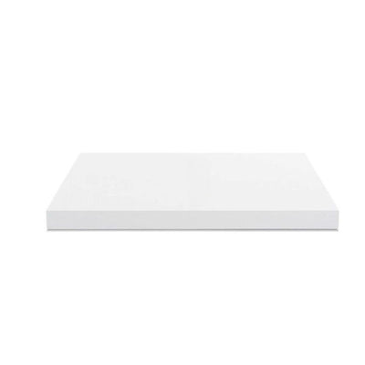 Top non forato 90x60x4 con bordo poliuretano in bianco