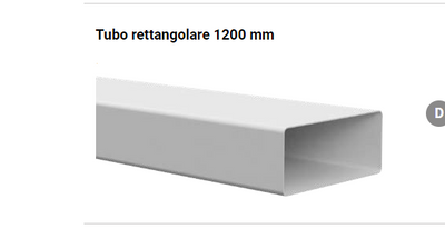 Tubo rettangolare per cappa BV2291200 220x90 mm. 1,2 mt.