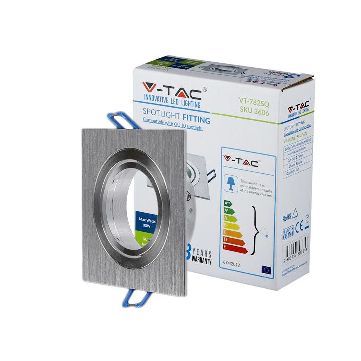 1*GU10 CORPO QUADRATO ALUMINIUM