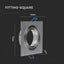 1*GU10 CORPO QUADRATO ALUMINIUM