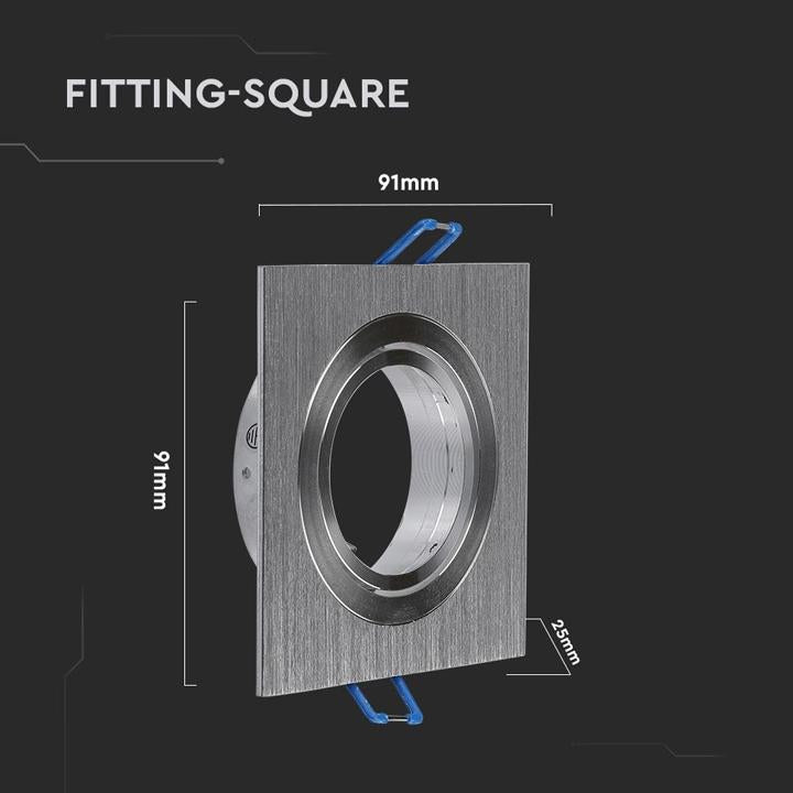 1*GU10 CORPO QUADRATO ALUMINIUM