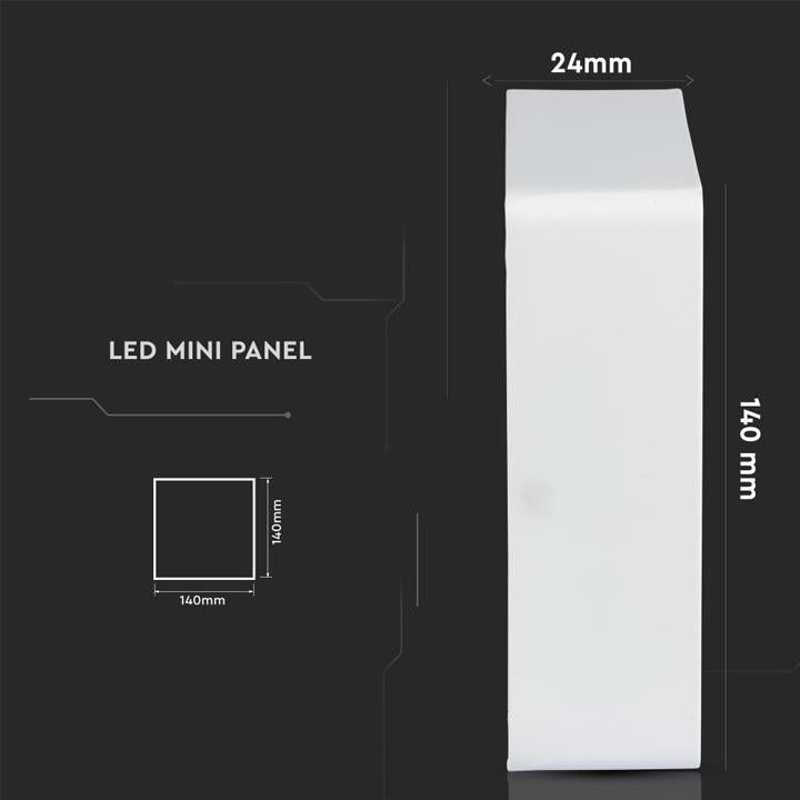 12W PANNELLO LED MONTATO SUPERFICIE PREMIUM QUADRATO BIANCO NATURALE 4000K