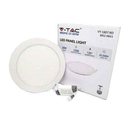 18W PANNELLO LED PREMIUM ROTONDO BIANCO NATURALE 4000K
