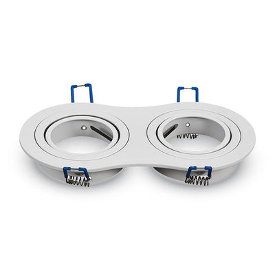 2*GU10 CORPO ROTONDO BIANCO