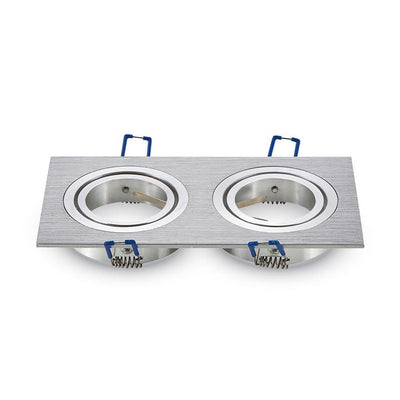 2*GU10 CORPO QUADRATO ALUMINIUM