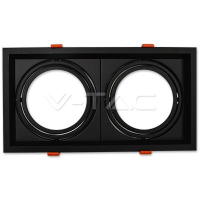 PLAFONIERE APERTE 2XAR111 NERO