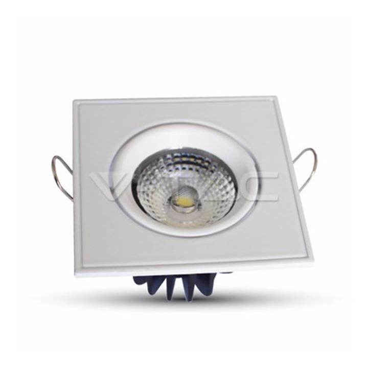 3W SPOT LED ORIENTABILE QUADRATO CORPO BIANCO BIANCO FREDDO 6000K