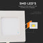 3W PANNELLO LED PREMIUM - QUADRATO BIANCO 6400K