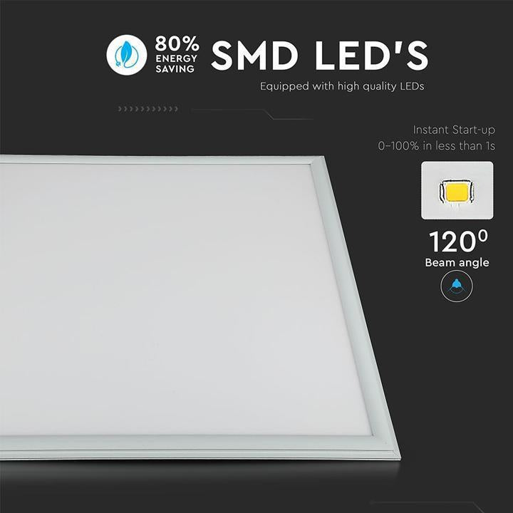LED PANNELLO  45W 620 X 620 MM BIANCO NATURALE INCL. DRIVER 6PZ/SET 4500K