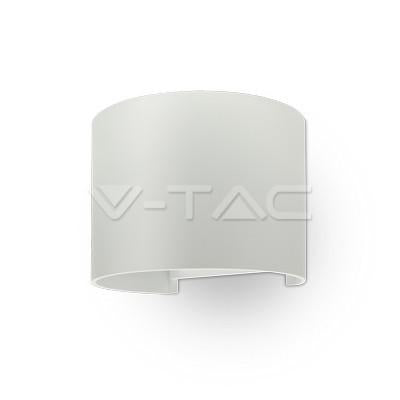 6W LAMPADA DA PARETE LED CORPO BIANCO ROTONDO IP65 BIANCO CALDO 3000K
