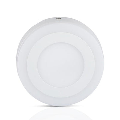 6W+2W  PANNELLO LED MONTATO SUPERFICIE ROTONDO BIANCO CALDO 3000K