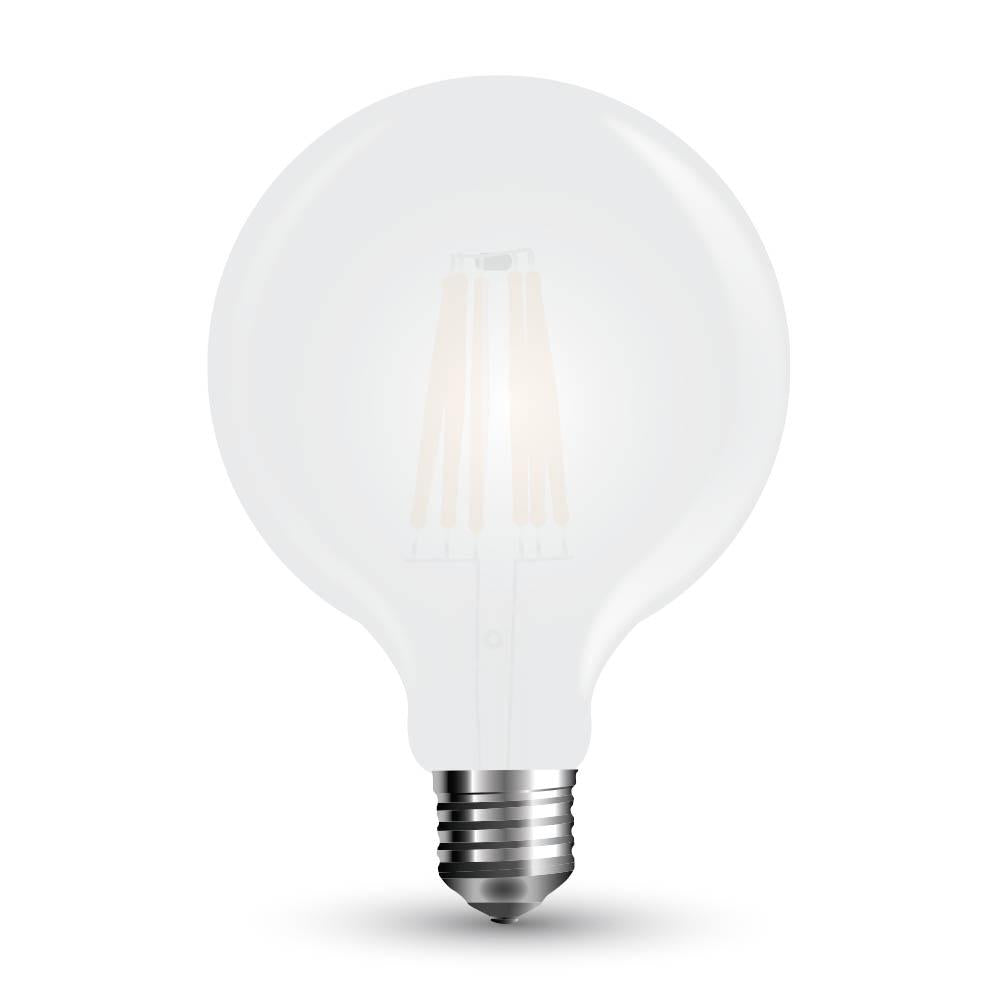 LAMPADINA LED - 7W FILAMENTO E27 G95 OPACO BIANCO 6400K