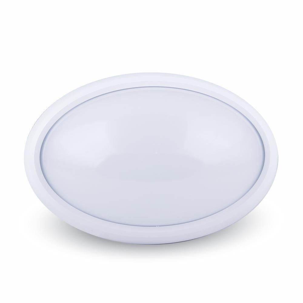 8W PLAFONIERA LED OVALE CORPO BIANCO BIANCO CALDO IP66 3000K