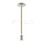 LAMPADARIO CON PORTALAMPADA CROMO DOME MARRONE CHIARO CAVO