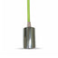 LAMPADARIO CON PORTALAMPADA CROMO DOME VERDE CHIARO CAVO