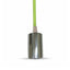 LAMPADARIO CON PORTALAMPADA CROMO DOME VERDE CHIARO CAVO