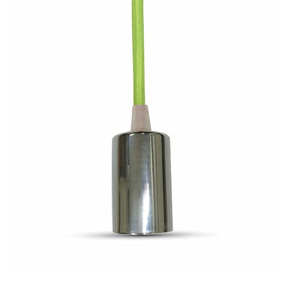 LAMPADARIO CON PORTALAMPADA CROMO DOME VERDE CHIARO CAVO