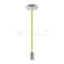 LAMPADARIO CON PORTALAMPADA CROMO DOME VERDE CHIARO CAVO