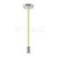 LAMPADARIO CON PORTALAMPADA CROMO DOME VERDE CHIARO CAVO