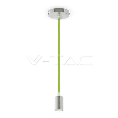 LAMPADARIO CON PORTALAMPADA CROMO DOME VERDE CHIARO CAVO
