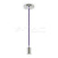 LAMPADARIO CON PORTALAMPADA CROMO DOME VIOLA CHIARO CAVO