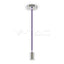 LAMPADARIO CON PORTALAMPADA CROMO DOME VIOLA CHIARO CAVO