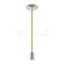 LAMPADARIO CON PORTALAMPADA CROMO DOME GIALLO CHIARO CAVO