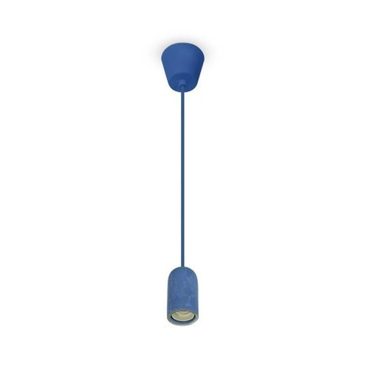 LAMPADARIO CON PORTALAMPADA CALCESTRUZZO BLU