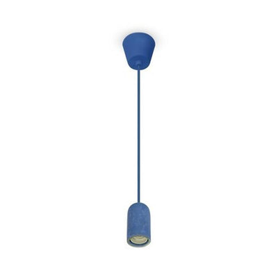 LAMPADARIO CON PORTALAMPADA CALCESTRUZZO BLU
