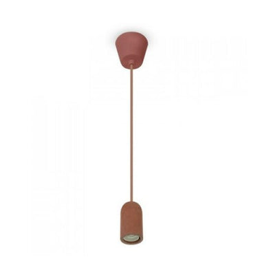 LAMPADARIO CON PORTALAMPADA CALCESTRUZZO ROSSO
