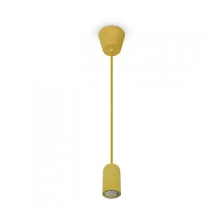 LAMPADARIO CON PORTALAMPADA CALCESTRUZZO GIALLO