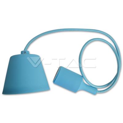 E27 LAMPADARIO CON PORTALAMPADA BLU CHIARO