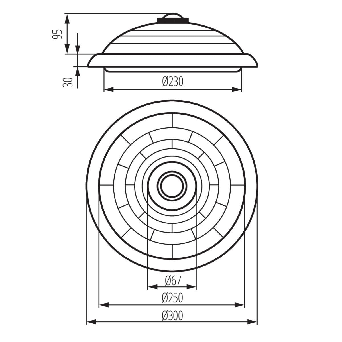 PLAFONIERA CON LAMPADA CAMBIABILE FOGLER DL-240O - KANLUX