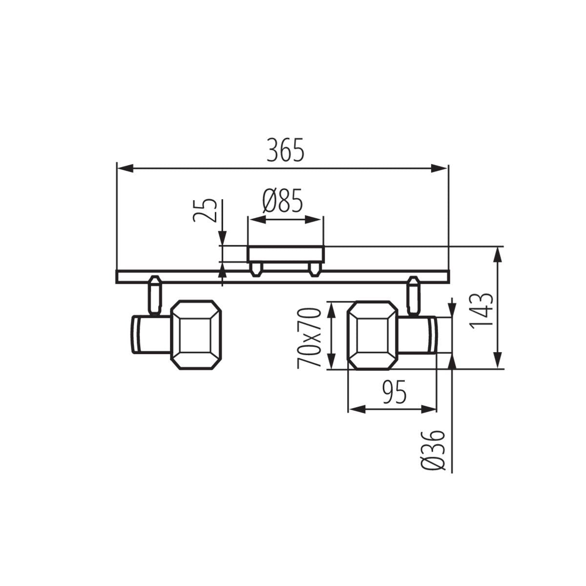 LAMPADA DA PARETE-SOFFITTO GLASO EL-2I - KANLUX