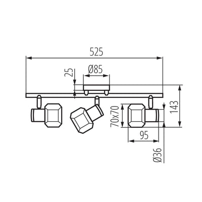 LAMPADA DA PARETE-SOFFITTO GLASO EL-3I - KANLUX