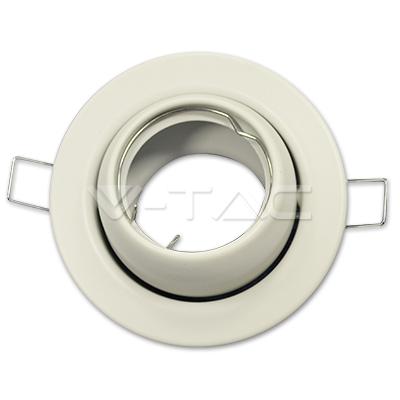 GU10 CORPO ROTONDO CAMBIO ANGOLO BIANCO