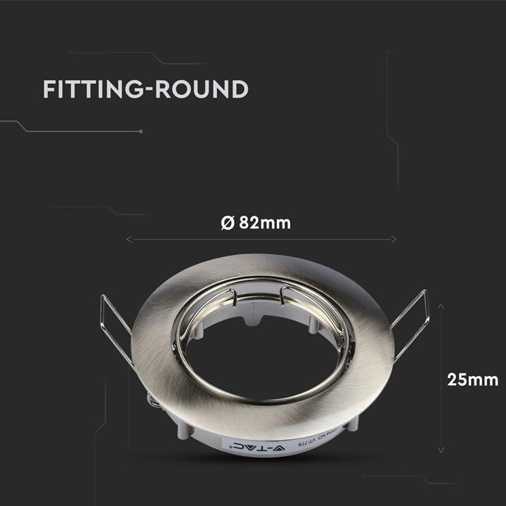 GU10 CORPO ROTONDO REGOLABILE SATIN NICKEL