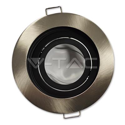 GU10 CORPO ROTONDO SATIN NICKEL