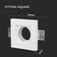 GU10 CORPO QUADRATO GESSO BIANCO 100 X 100 MM