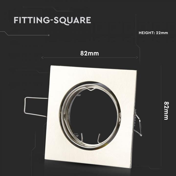 GU10 CORPO QUADRATO REGOLABILE SATIN NICKEL