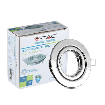 ADATTATORE PER FARETTI GU10 ROTONDO CHROME