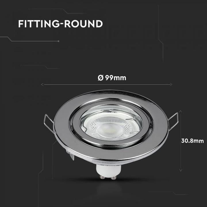 ADATTATORE PER FARETTI GU10 ROTONDO CHROME