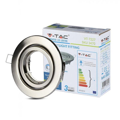 ADATTATORE PER FARETTI GU10 ROTONDO REGOLABILE SATIN NICKEL