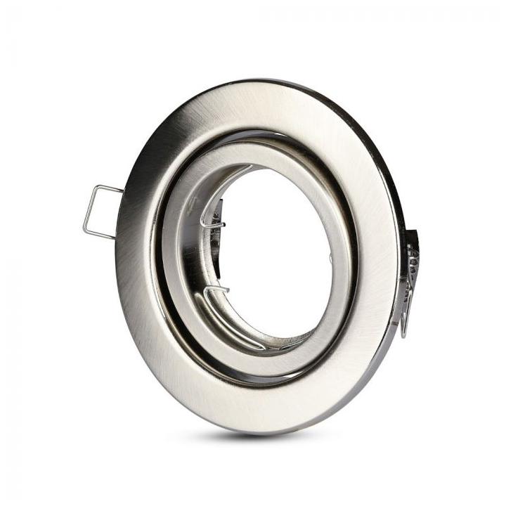 ADATTATORE PER FARETTI GU10 ROTONDO REGOLABILE SATIN NICKEL