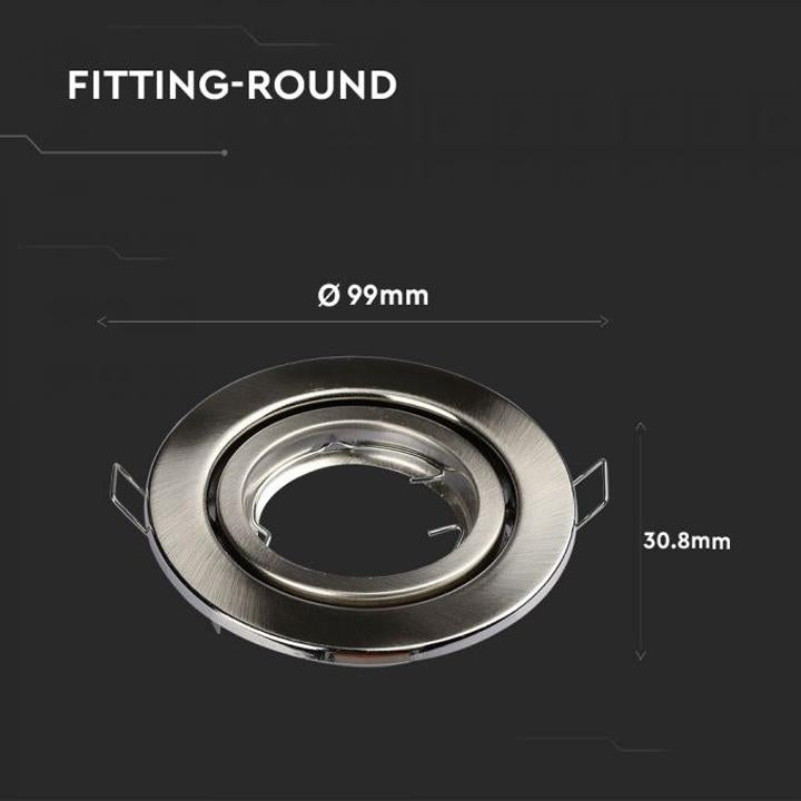 ADATTATORE PER FARETTI GU10 ROTONDO REGOLABILE SATIN NICKEL