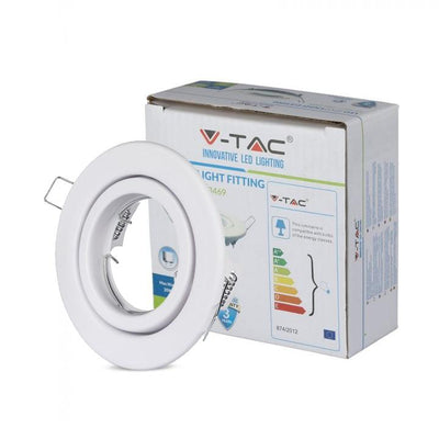 ADATTATORE PER FARETTI GU10 ROTONDO REGOLABILE BIANCO