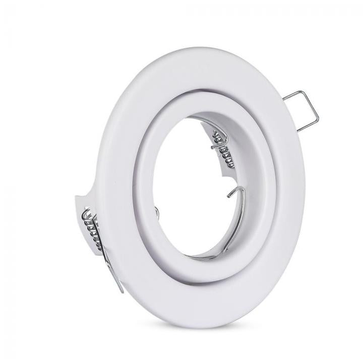 ADATTATORE PER FARETTI GU10 ROTONDO REGOLABILE BIANCO