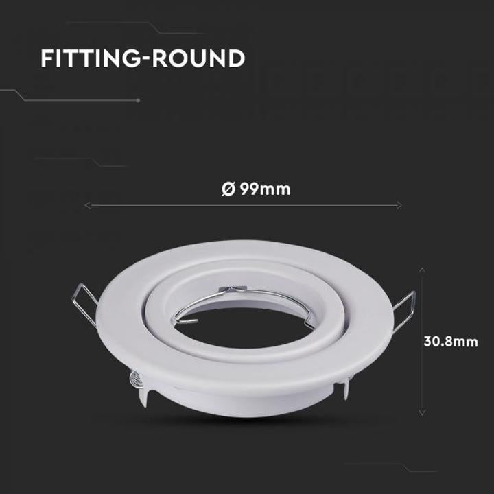 ADATTATORE PER FARETTI GU10 ROTONDO REGOLABILE BIANCO