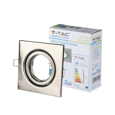 ADATTATORE PER FARETTI GU10QUADRATO REGOLABILE SATIN NICKEL